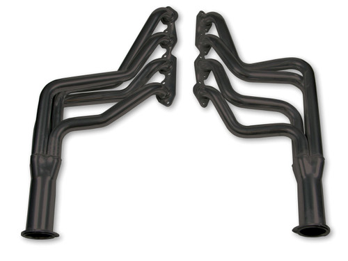 Flowtech 11130FLT Headers, Full Length, 1-3/4 in Primary, 3 in Collector, Steel, Black Paint, Big Block Chevy, GM A-Body / B-Body / F-Body 1964-74, Pair