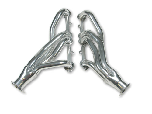 Flowtech 31108FLT Headers, Mid Length, 1-1/2 in Primary, 2-1/2 in Collector, Steel, Metallic Ceramic, Small Block Chevy, GM A-Body / B-Body / F-Body / G-Body / X-Body 1967-91, Pair