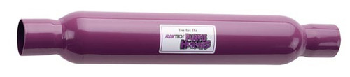 Flowtech 50225FLT Muffler, Purple Hornie Glasspack, 2-1/4 in Inlet, 2-1/4 in Outlet, 3-1/2 in Diameter, 24 in Long, Steel, Purple Paint, Each
