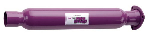 Flowtech 50230FLT Muffler, Purple Hornie Glasspack, 3 in 3-Bolt Flange Inlet, 2-1/4 in Outlet, 3-1/2 in Diameter, 24 in Long, Steel, Purple Paint, Each