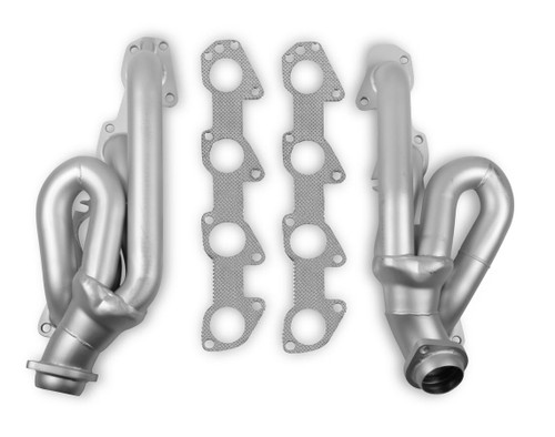 Flowtech 91950-1FLT Headers, Shorty, 1-3/4 in Primary, 2-1/2 in Collector, Steel, Metallic Ceramic, Mopar Gen III Hemi, Dodge Ram Fullsize Truck 2009-14, Pair