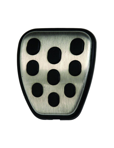 Ford M-2301-B Pedal Pad, Brake / Clutch, Rubber Pads, Aluminum, Clear Anodized, Ford Mustang 1994-2004, Each