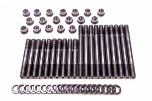 Ford M-6014-BOSS Cylinder Head Stud Kit, 1/2 in Studs, 12 Point Nuts, Chromoly, Black Oxide, Small Block Ford, Kit