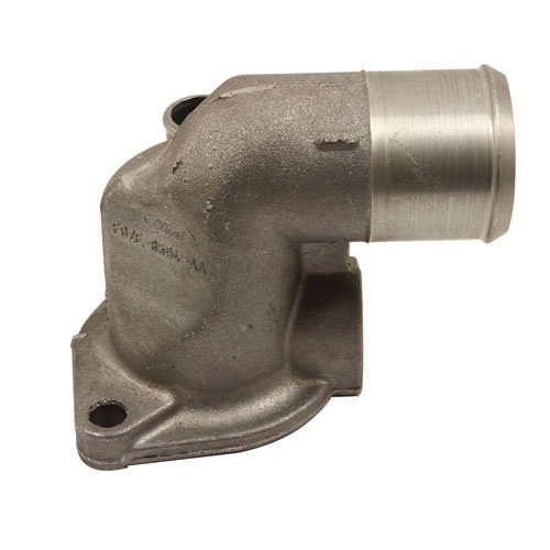 Ford M-8592-M90 Water Neck, 90 Degree, 1-1/2 in ID Hose, Aluminum, Natural, Small Block Ford, Each