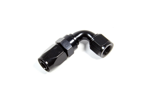 Fragola 229005-BL Fitting, Hose End, 2000 Series Pro Flow, 90 Degree, 8 AN Hose to 6 AN Female, Aluminum, Black Anodized, Each