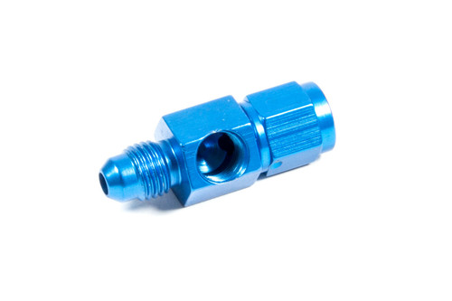 Fragola 495000 Fitting, Gauge Adapter, Straight, 4 AN Male to 4 AN Female, 1/8 in NPT Gauge Port, Aluminum, Blue Anodized, Each