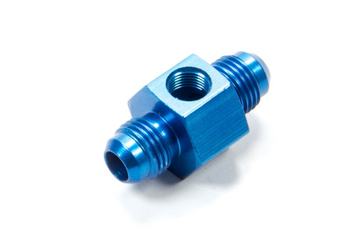 Fragola 495001 Fitting, Gauge Adapter, Straight, 6 AN Male to 6 AN Male, 1/8 in NPT Gauge Port, Aluminum, Blue Anodized, Each