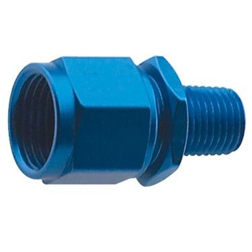 Fragola 499306 Fitting, Adapter, Straight, 6 AN Female to 1/4 in NPT Male, Swivel, Aluminum, Blue Anodized, Each