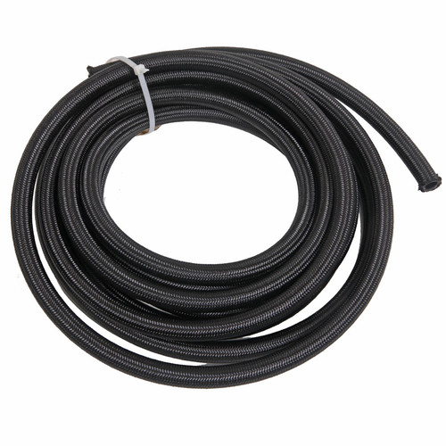 Fragola 841508 Hose, Premium Race Hose, 8 AN, 15 ft, Braided Nylon / Rubber, Black, Each