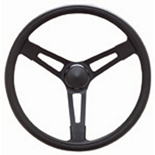 Grant 675 Steering Wheel, Performance Series, 15 in Diameter, 3-1/8 in Dish, 3-Spoke, Black Foam Grip, Steel, Black Paint, Each