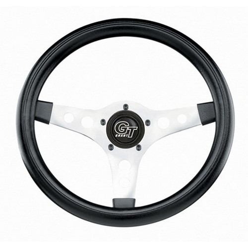 Grant 701 Steering Wheel, GT Sport, 13 in Diameter, 3-1/2 in Dish, 3-Spoke, Black Foam Grip, Steel, Chrome, Each