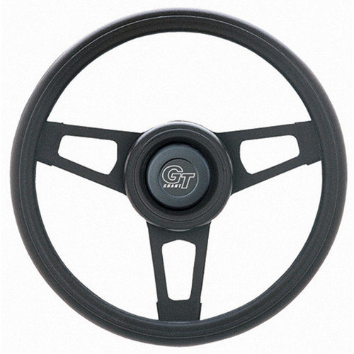 Grant 870 Steering Wheel, Challenger, 13-3/4 in Diameter, 2-1/4 in Dish, 3-Spoke, Black Foam Grip, Steel, Black Paint, Each