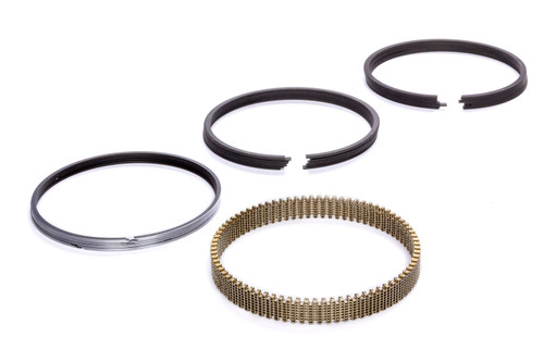 Hastings SN9050 Piston Rings, Premium Ductile and Steel Series, 4.125 in Bore, Drop In, 1.2 x 1.2 x 3.0 mm Thick, Standard Tension, Stainless Steel, Gas Nitride, 8-Cylinder, Kit