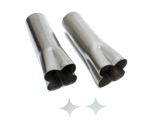 Hedman 14014 Collector, Husler, Weld-On, 4 x 1-7/8 in Primary Tubes, 3-1/2 in Outlet, 10 in Long, Steel, Natural, Pair