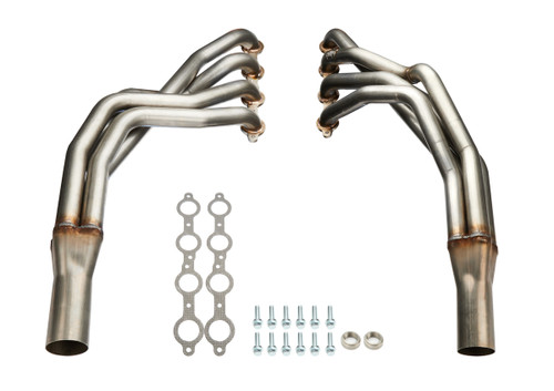 Hedman 45097 Headers, Long Tube, 1-7/8 in Primary, 3 in Collector, Stainless, Natural, GM LS-Series, GM F-Body 1967-69, Pair