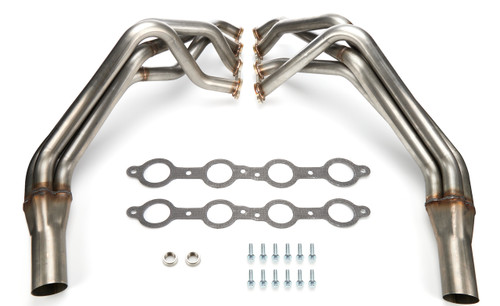 Hedman 45457 Headers, Long Tube, 1-7/8 in Primary, 3 in Collector, Stainless, Natural, GM LS-Series, GM Fullsize Car 1958-64, Pair