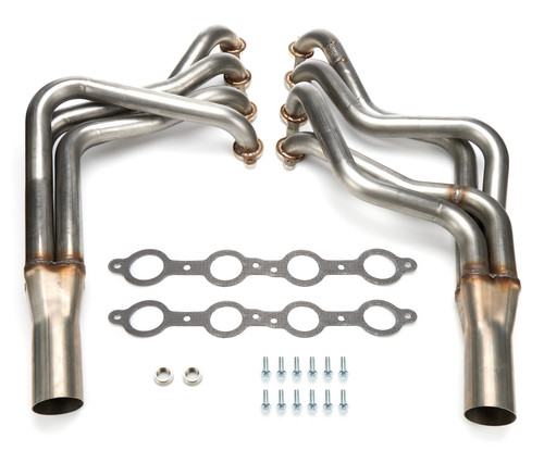 Hedman 45817 Headers, Long Tube, 1-7/8 in Primary, 3 in Collector, Stainless, Natural, GM LS-Series, GM A-Body 1973-77, Pair