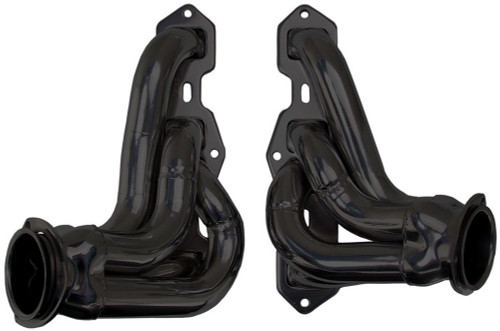 Hedman 58160 Headers, Block Hugger, 1-3/4 in Primary, 3 in Collector, Steel, Black Paint, Oldsmobile V8, Pair