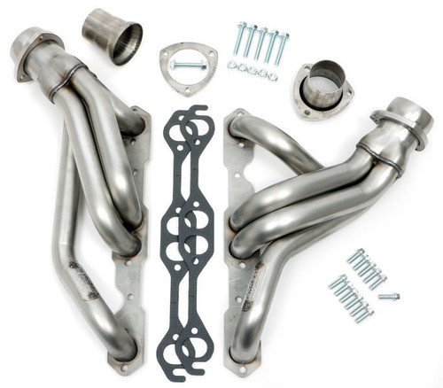 Hedman 62010 Headers, 1-5/8 in Primary, 3 in Collector, Stainless, Natural, GM Fullsize SUV / Truck 1967-87, Pair