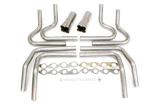 Hedman 65680 Headers, Dyno, Weld-Up Kit, 2-3/8 in Primary, 4-1/2 in Weld-On Collector, Steel, Natural, Big Block Chevy, Kit