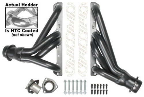 Hedman 68476 Headers, Street, 1-5/8 in Primary, 3 in Collector, Steel, Metallic Ceramic, Small Block Chevy, GM F-Body 1982-92, Pair