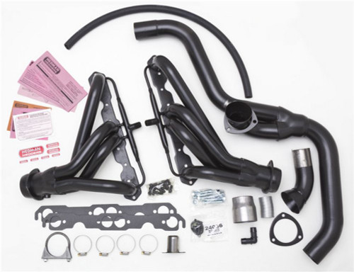 Hedman 68481 Headers, Street, 1-5/8 in Primary, 3 in Collector, Y-Pipe Included, Steel, Black Paint, Small Block Chevy, GM F-Body 1982-92, Kit