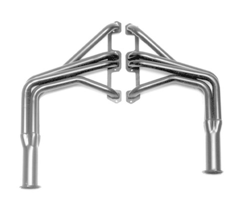 Hedman 79030 Headers, Street, 1-5/8 in Primary, 3 in Collector, Steel, Black Paint, Small Block Mopar, Fullsize Van 1971-91, Pair