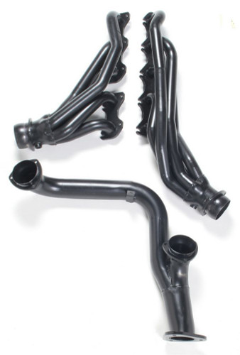 Hedman 89660 Headers, Street, 1-1/2 in Primary, Stock Collector Flange, Y-Pipe Included, Steel, Black Paint, Ford V10, Ford Fullsize Truck 1999-2005, Kit