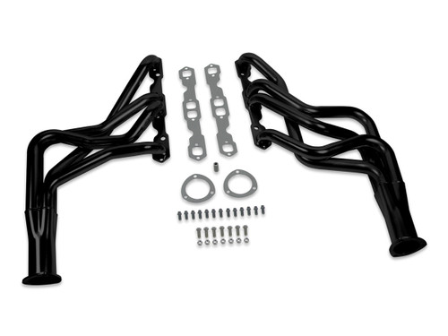 Hooker 2451HKR Headers, Competition, 1-5/8 in Primary, 3 in Collector, Steel, Black Paint, Small Block Chevy, GM A-Body / F-Body / G-Body / X-Body 1967-88, Pair