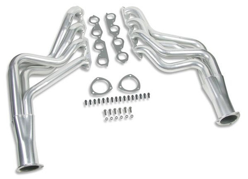 Hooker 2455-1HKR Headers, Competition, 2 in Primary, 3-1/2 in Collector, Steel, Metallic Ceramic, Big Block Chevy, GM A-Body / B-Body / F-Body 1964-74, Pair