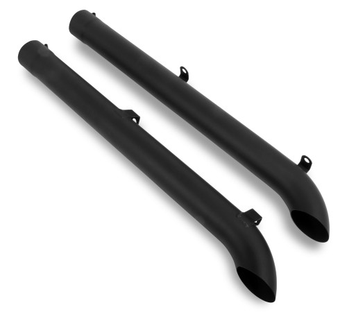 Hooker 50735HKR Exhaust Side Pipes, Super Competition, 4 in Diameter, 18 Gauge, Steel, Black Paint, SideMount Headers, Pair