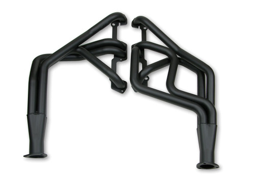 Hooker 5902HKR Headers, Competition, 1-5/8 in Primary, 2-1/2 in Collector, Steel, Black Paint, Small Block Mopar, Dodge Fullsize SUV / Truck 1972-93, Pair