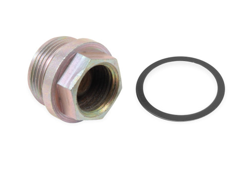 Holley 26-162 Fitting, Adapter, Straight, 7/8-20 in Male to 5/8-18 in Inverted Flare Female, Steel, Zinc Oxide, Each