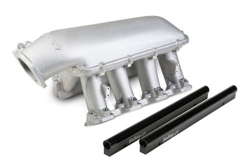 Holley 300-116 Hi-Ram EFI Intake Manifold, 92 mm Throttle Body Flange, Aluminum, Natural, Kit