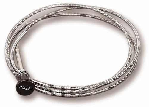 Holley 45-228 Choke Cable, 72 in Long, Holley Logo, Steel, Universal, Each