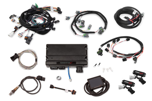 Holley 550-1219 Engine Control Module, Terminator X, 3.5 in Touchscreen, Wiring Harness, Ford Modular, Kit