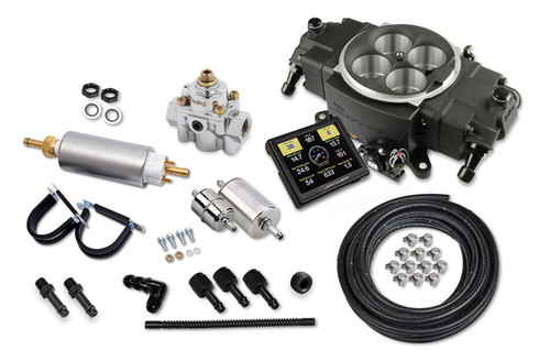 Holley 550-871K Fuel Injection, Sniper Stealth, Master Kit, Throttle Body, Square Bore, Aluminum, Black, Kit