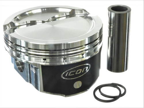 Icon Pistons IC583C.060 Piston, Premium Forged, Forged, 4.280 in Bore, 1/16 x 1/16 x 3/16 in Ring Grooves, Minus 22.00 cc, Ford FE-Series, Set of 8