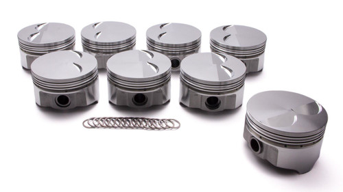 Icon Pistons IC890.030 Piston, Premium Forged, Forged, 4.150 in Bore, 1/16 x 1/16 x 3/16 in Ring Grooves, Minus 4.50 cc, Pontiac V8, Set of 8