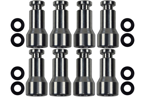 Ict Billet 551348 Fuel Injector Spacer, Billet Aluminum, Natural, GM LS-Series, Set of 8