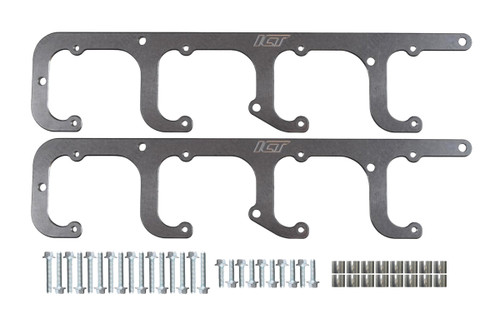 Ict Billet 551654-510C Ignition Coil Bracket, Coil Pack Style, Coil Mount Hardware Included, Aluminum, Natural, GM LS-Series, Pair