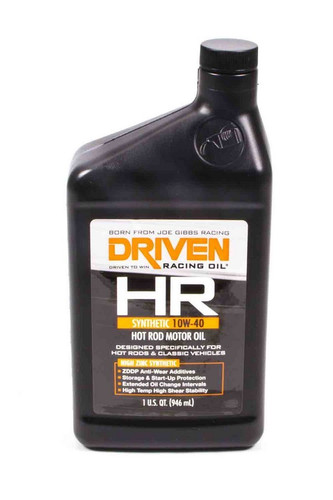 Driven Racing Oil 3906 Motor Oil, HR, 10W40, Synthetic, 1 qt Bottle, Each