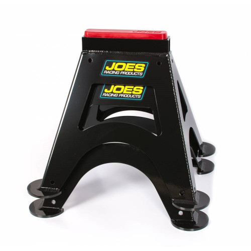 Joes Racing Products 55500-B Jack Stand, 14 in Tall, 7 x 8 in Rectangle Base, Aluminum, Black Powder Coat, Pair