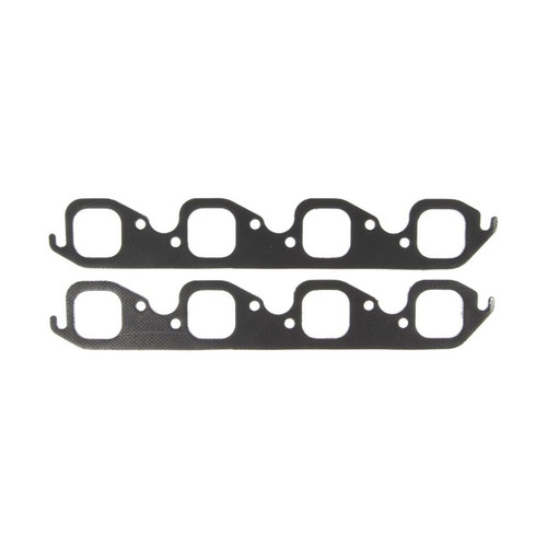 Mahle Original/Clevite MS19997 Exhaust Manifold / Header Gasket, 2.020 x 2.070 in Rounded Rectangle Port, Steel Core Graphite, Big Block Ford, Pair