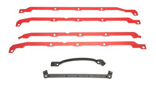 Mahle Original/Clevite OS32512 Oil Pan Gasket, Multi-Piece, Steel Core Fiber PTFE Coated, Trimmed Side Rails, Gen 4, Big Block Chevy, Kit