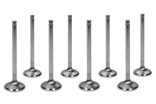 Manley 11673-8 Exhaust Valve, 1.550 in Head, 0.3136 in Valve Stem, 4.923 in Long, Stainless, GM LS-Series, Set of 8