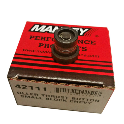Manley 42111 Camshaft Thrust Button, 0.850 in Long, Roller, Steel, Small Block Chevy, Each