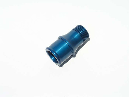 Meziere WP1150B Fitting, Water Pump, Straight, 1 in NPT Male to 1-1/2 in Hose Barb, Aluminum, Blue Anodized, Meziere 100 Series Water Pumps, Each