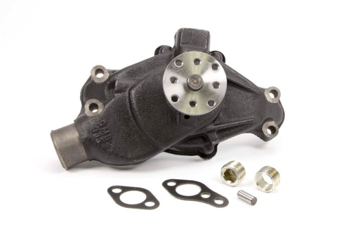 Milodon 16200 Water Pump, Mechanical, High Volume, 5/8 in Pilot, 1-3/4 in Inlet, Short Design, Steel, Small Block Chevy, Each