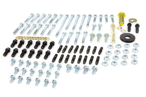 Milodon 83011 Engine and Accessory Fastener Kit, Hex Head, Steel, Black Oxide, Small Block Ford, Kit